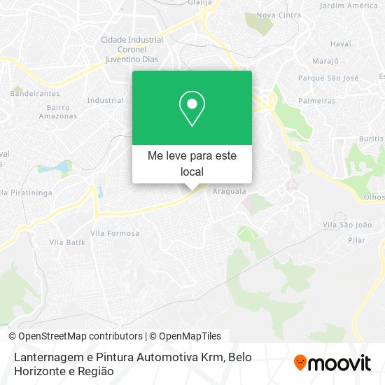 Lanternagem e Pintura Automotiva Krm mapa