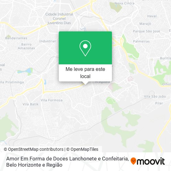 Amor Em Forma de Doces Lanchonete e Confeitaria mapa