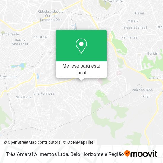 Três Amaral Alimentos Ltda mapa