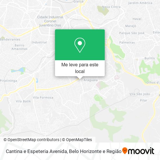 Cantina e Espeteria Avenida mapa