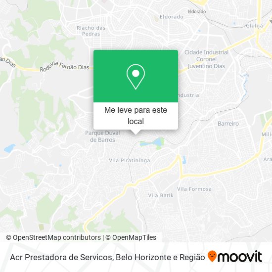 Acr Prestadora de Servicos mapa