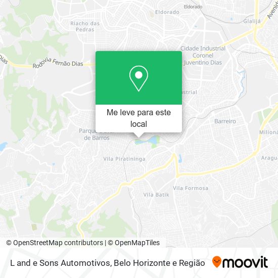 L and e Sons Automotivos mapa