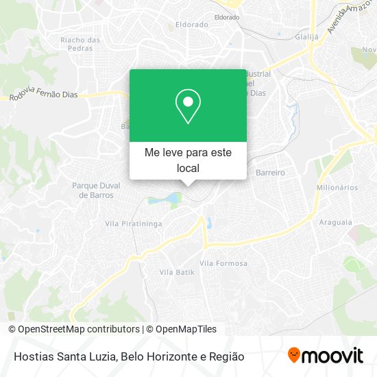 Hostias Santa Luzia mapa