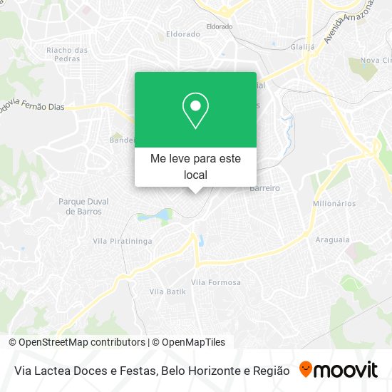Via Lactea Doces e Festas mapa