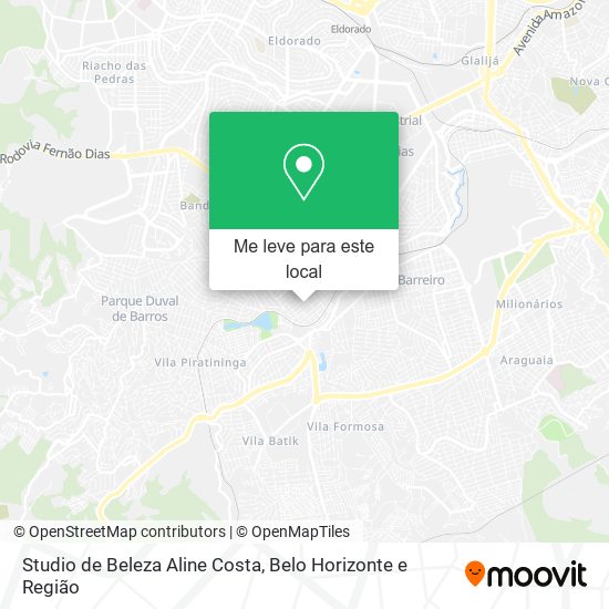 Studio de Beleza Aline Costa mapa