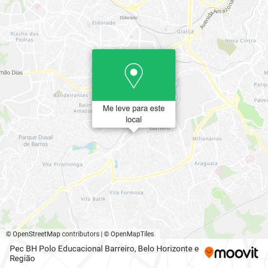 Pec BH Polo Educacional Barreiro mapa