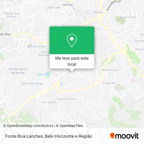 Fonte Boa Lanches mapa