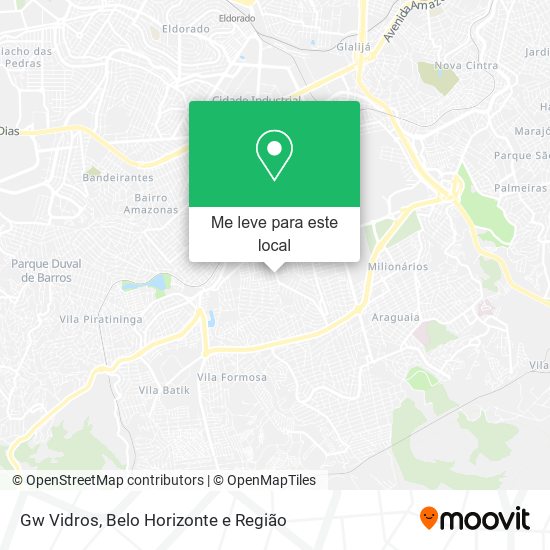 Gw Vidros mapa