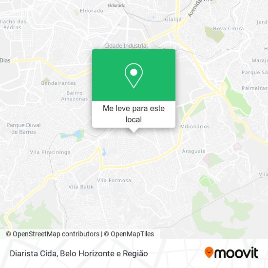 Diarista Cida mapa