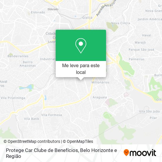 Protege Car Clube de Benefícios mapa