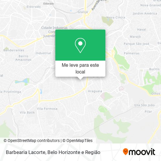 Barbearia Lacorte mapa