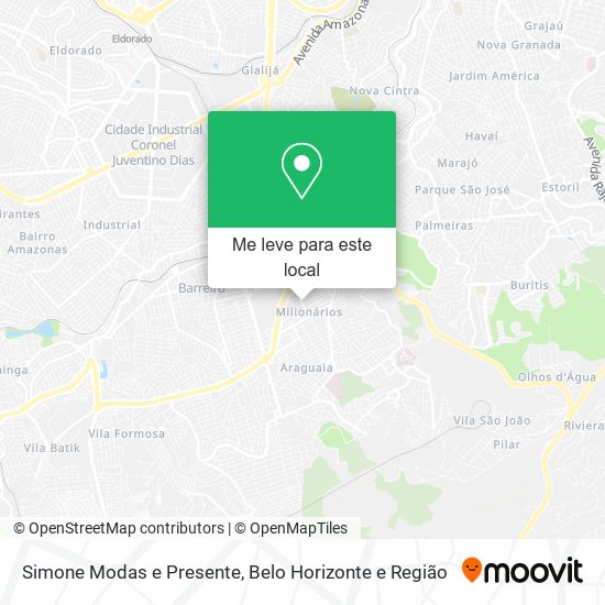 Simone Modas e Presente mapa