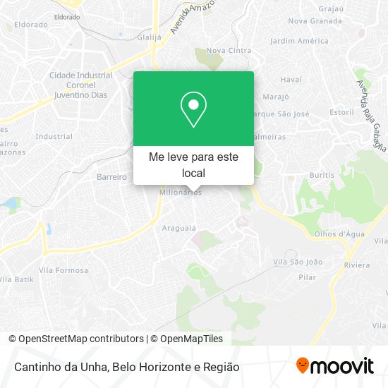 Cantinho da Unha mapa