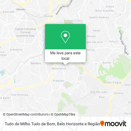Tudo de Milho Tudo de Bom mapa