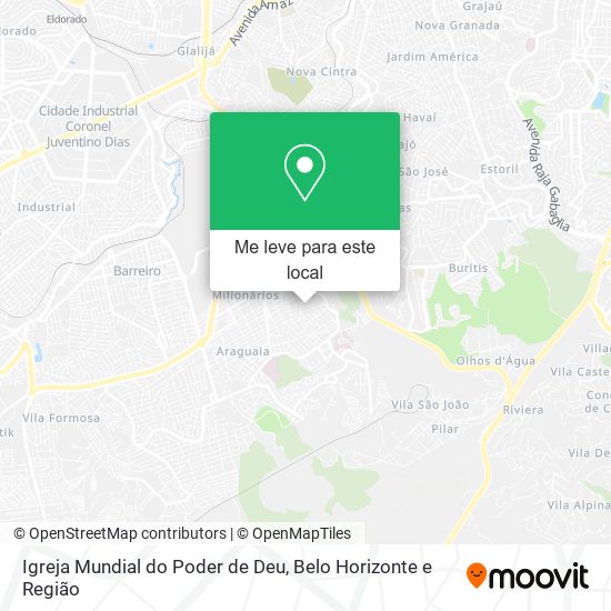 Igreja Mundial do Poder de Deu mapa
