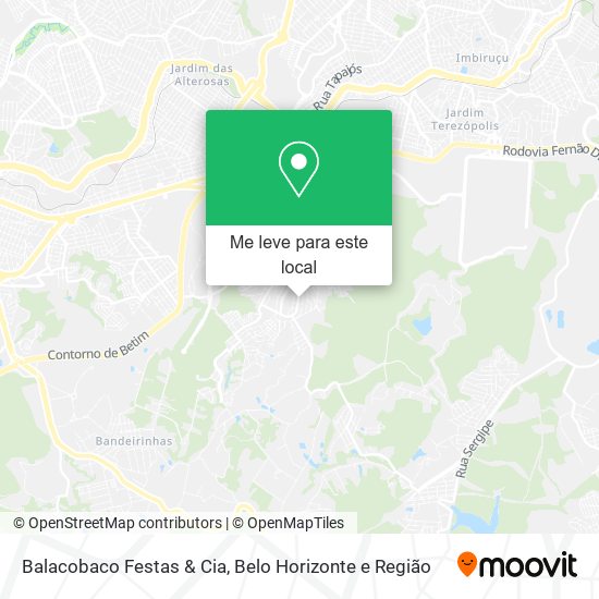 Balacobaco Festas & Cia mapa