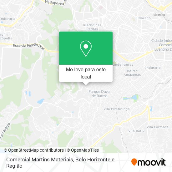 Comercial Martins Materiais mapa