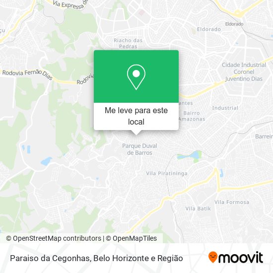 Paraiso da Cegonhas mapa