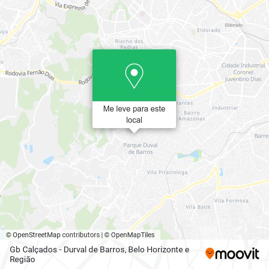 Gb Calçados - Durval de Barros mapa