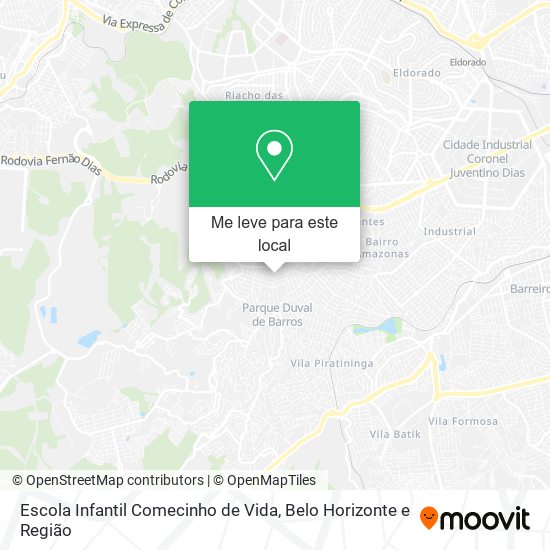 Escola Infantil Comecinho de Vida mapa