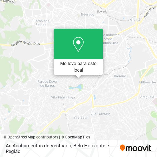 An Acabamentos de Vestuario mapa