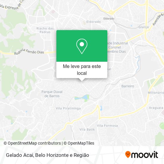 Gelado Acai mapa