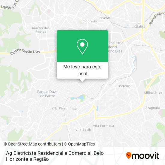 Ag Eletricista Residencial e Comercial mapa