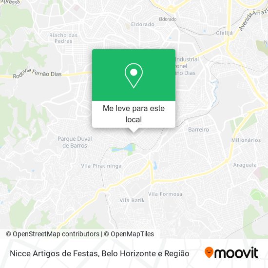 Nicce Artigos de Festas mapa