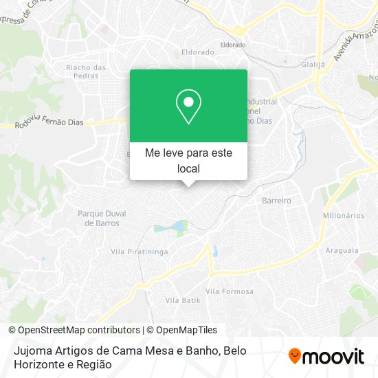 Jujoma Artigos de Cama Mesa e Banho mapa