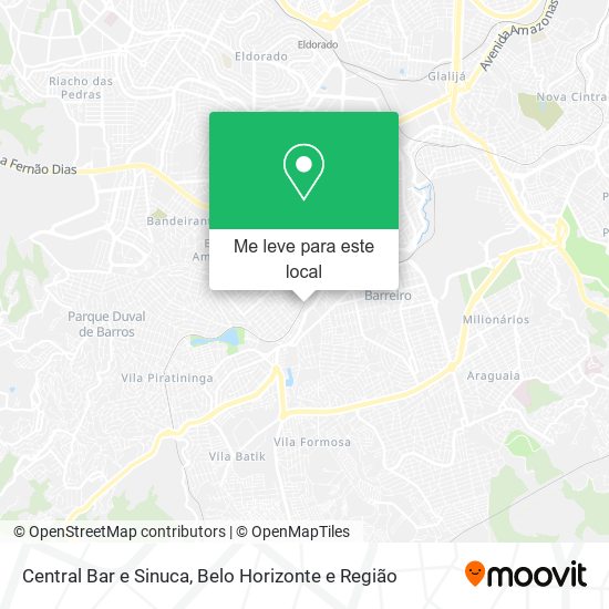 Central Bar e Sinuca mapa