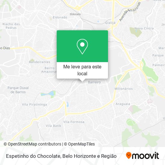 Espetinho do Chocolate mapa