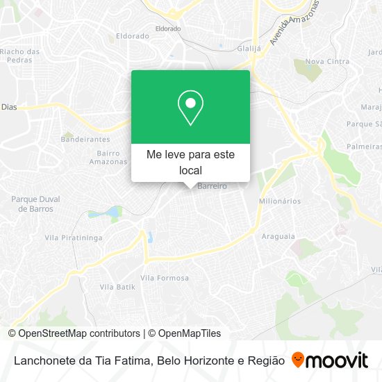 Lanchonete da Tia Fatima mapa