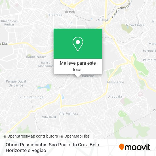 Obras Passionistas Sao Paulo da Cruz mapa