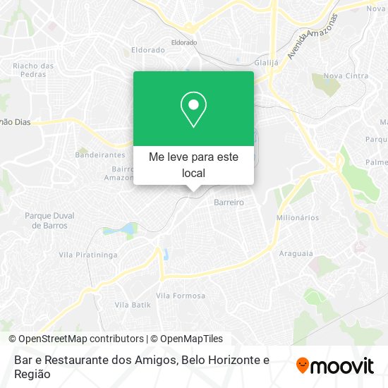Bar e Restaurante dos Amigos mapa