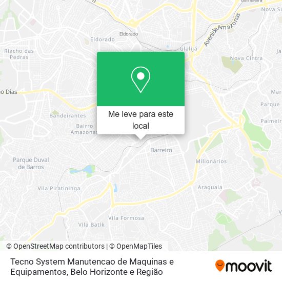 Tecno System Manutencao de Maquinas e Equipamentos mapa
