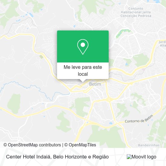 Center Hotel Indaiá mapa