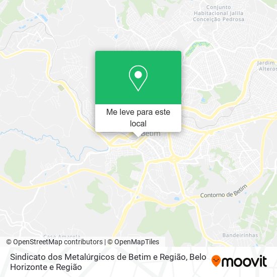 Sindicato dos Metalúrgicos de Betim e Região mapa