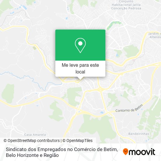 Sindicato dos Empregados no Comércio de Betim mapa