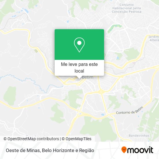 Oeste de Minas mapa