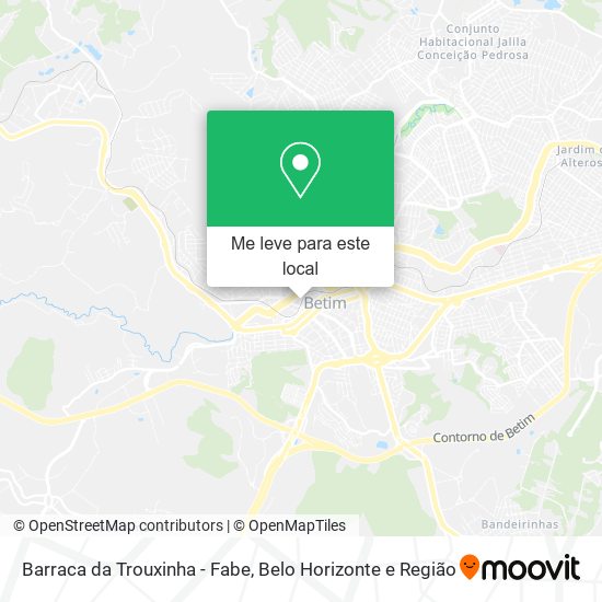 Barraca da Trouxinha - Fabe mapa