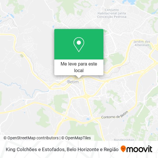King Colchões e Estofados mapa