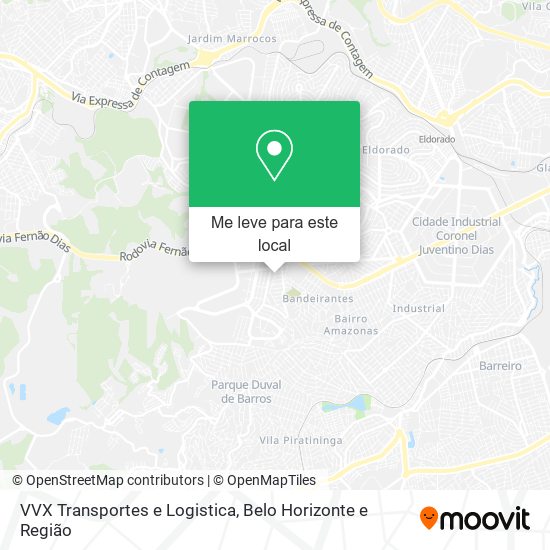 VVX Transportes e Logistica mapa
