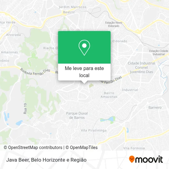 Java Beer mapa