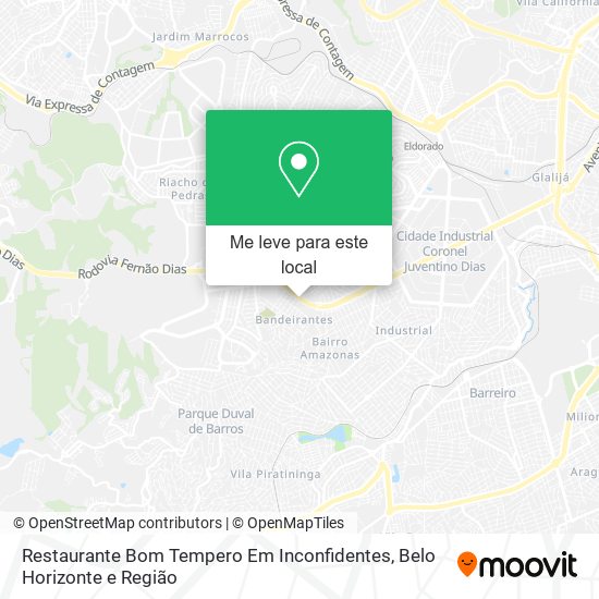 Restaurante Bom Tempero Em Inconfidentes mapa