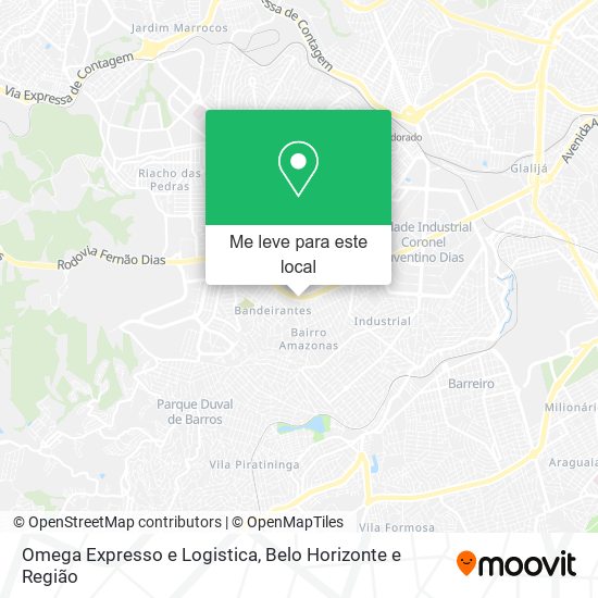 Omega Expresso e Logistica mapa