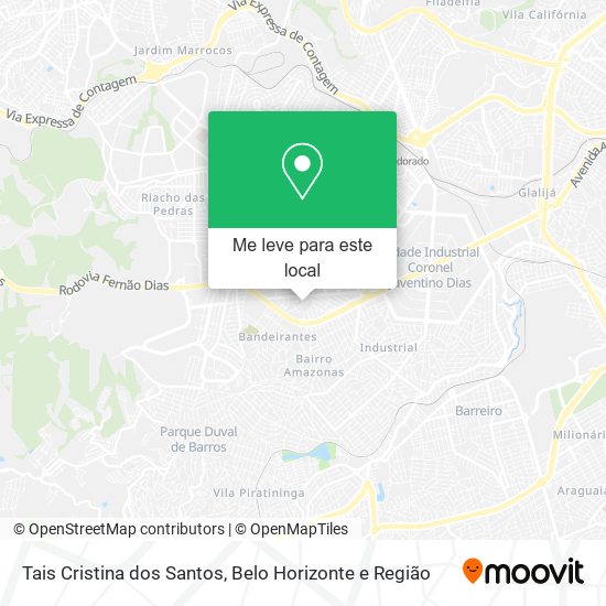 Tais Cristina dos Santos mapa