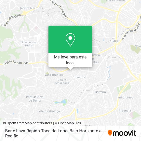 Bar e Lava-Rapido Toca do Lobo mapa