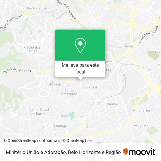 Minitério União e Adoração mapa
