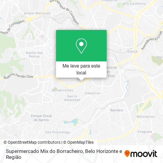 Supermercado Mix do Borracheiro mapa