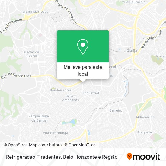 Refrigeracao Tiradentes mapa